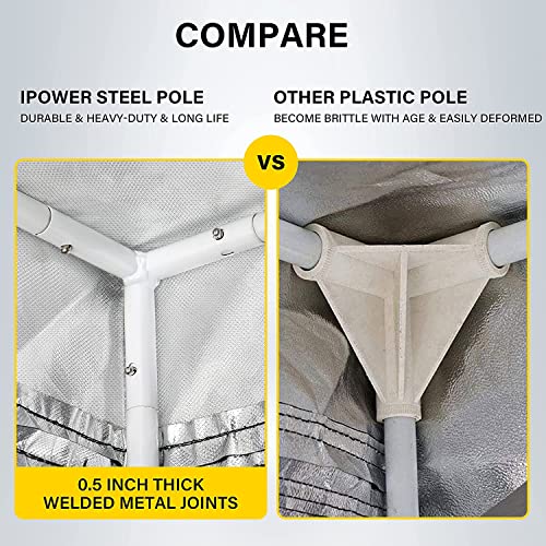 Ipower Grow Tent, 24"*24"*47" Growing Tents For Indoor Plant, High Reflective Mylar Grow Room With Observation Window And Removable Floor Tray For Plant Seedling, Propagation, Blossom #TOP2