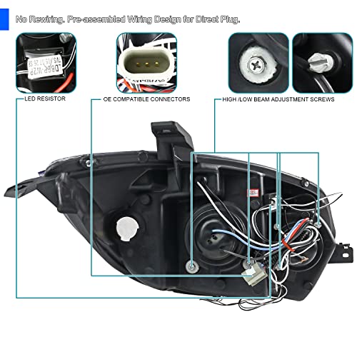 SPEC-D Dual Halo Projector Headlights for 2006-2012 Mitsubishi Eclipse - Image 5