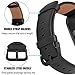 Mosstek Compatible with Fitbit Versa 2 Bands/Fitibt Versa Bands for Men Women, Soft Genuine Leather Band for Versa/Versa 2 Strap Women Men Compatible with Fitbit Versa Lite/Versa SE, Small-Black