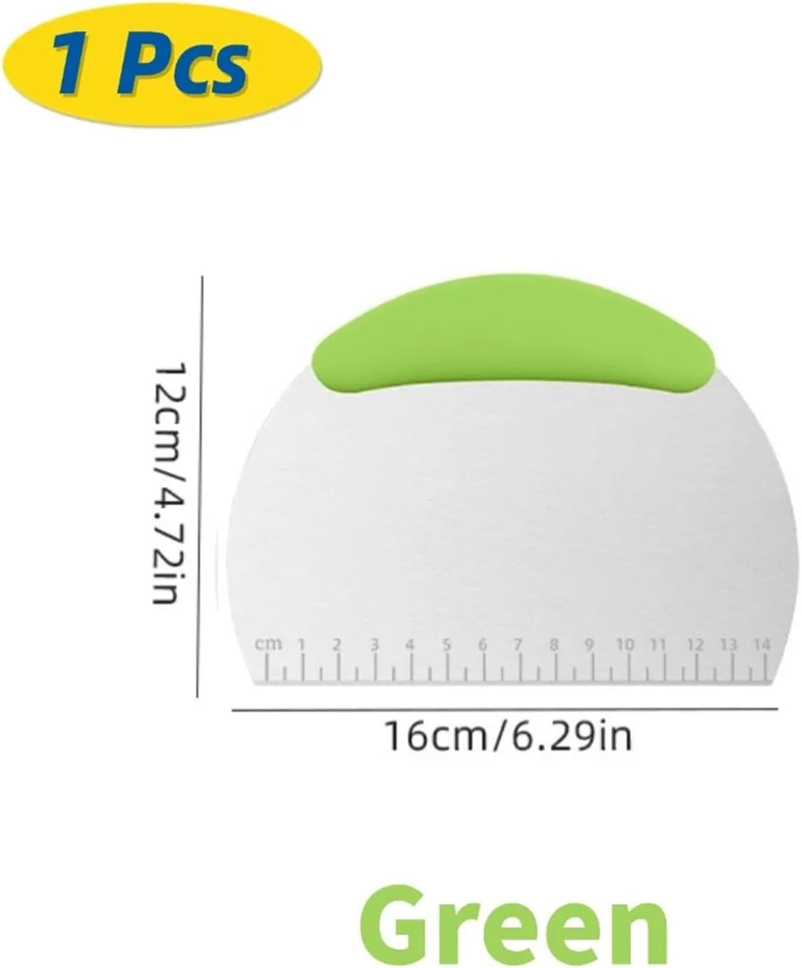 1/4Pcs Stainless Steel Pastry Cutter Flour Pastry Scraper Chopper Scale Dough Pizza bread Cutter Baking accessories Kitchen Tool(Green)