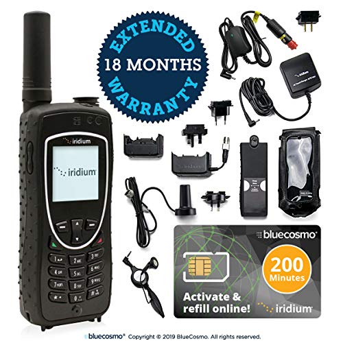 Bluecosmo Iridium Extreme Satellite Phone & 200 Minute 6 Month Global Prepaid Sim Card - Voice, Sms Text Messaging, Gps Tracking, Emergency Sos - Online Activation - 24/7 #TOP4