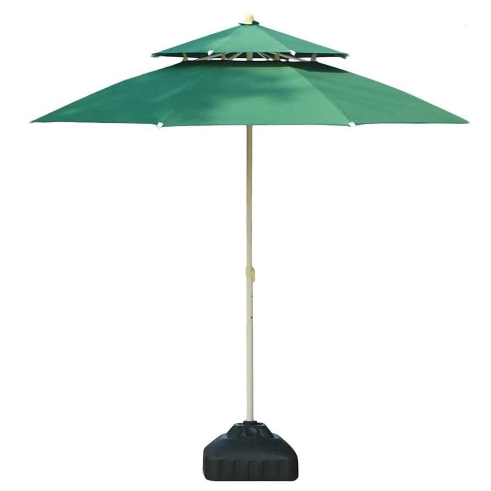 Sombrilla semicircular 2.7M terraza jardín parasol medio círculo con manivela 6