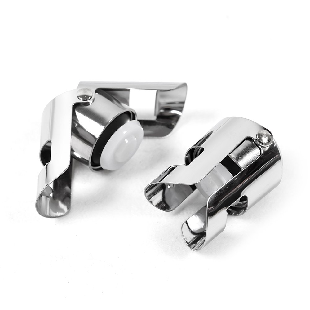 Accessoire Bar Inox Bouchons Champagne Inox - Lot De 2 Pour Conserver L'effervescence Conservation Bulles Mousseux
