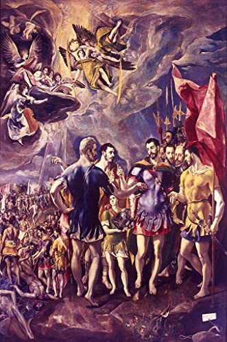 Lienzo decorativo para pared de El Greco: cuadro de El martirio de San Mauricio de 60x90cm