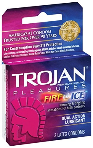 TROJAN Fire & Ice Dual Action Condoms, 3 Count