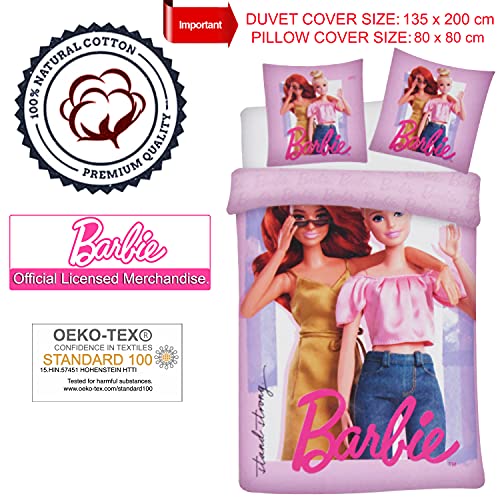 Barbie Baumwolle Bettbezug 135x200 Kissenbezug 80x80 cm – Bild 3