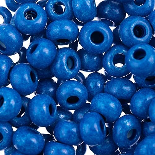 John Bead Czech Glass Seed Beads 2/0 Terra Intensive Blue 22Grams Vial for DIY Jewelry Making Beads for DIY Arts Crafts Jewelry Bracelets Necklaces Earrings Phone Charm Making