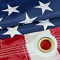 American Flag 3x5 FT American Flags for Outside | USA Flag 3 X 5 Heavy Duty Outdoor US Flags with Embroidered Stars, Sewn Stripes, Thick Spun Polyester Vivid Color UV & Fade Resistant, Brass Grommets