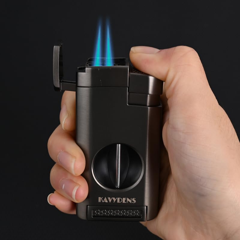 Encendedor de Mecha Triple con Cortador de Puros V Profundo miniatura 5