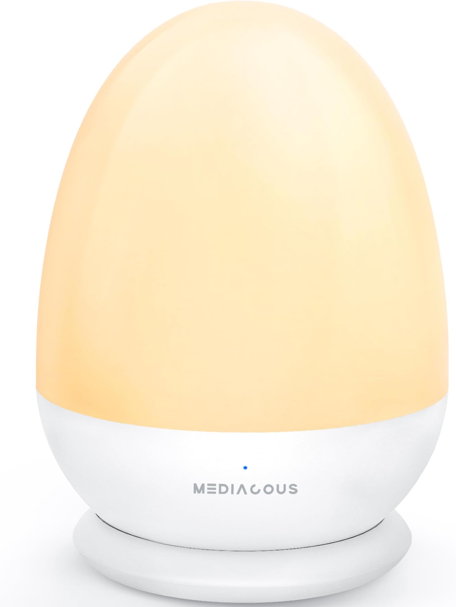 MediAcous Night Lights for Kids Room, Egg Light for Nursery with Stable Charging Pad, Dimmable Baby Night Light with 1H Timer & Touch Control, ABS+PC LED Egg Night Light for Breastfeeding, Up to 200H
