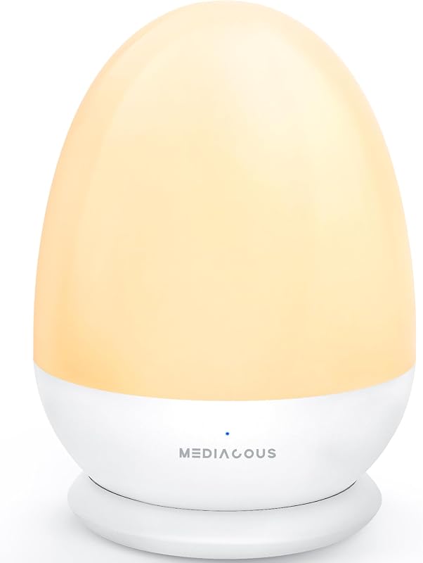 Night Lights for Kids Room Egg Light for Nursery | Dimmable Baby Night Light with 1H Timer & Touch Control & Stable Charging Pad, ABS+PC LED Egg Night Light for Breastfeeding
