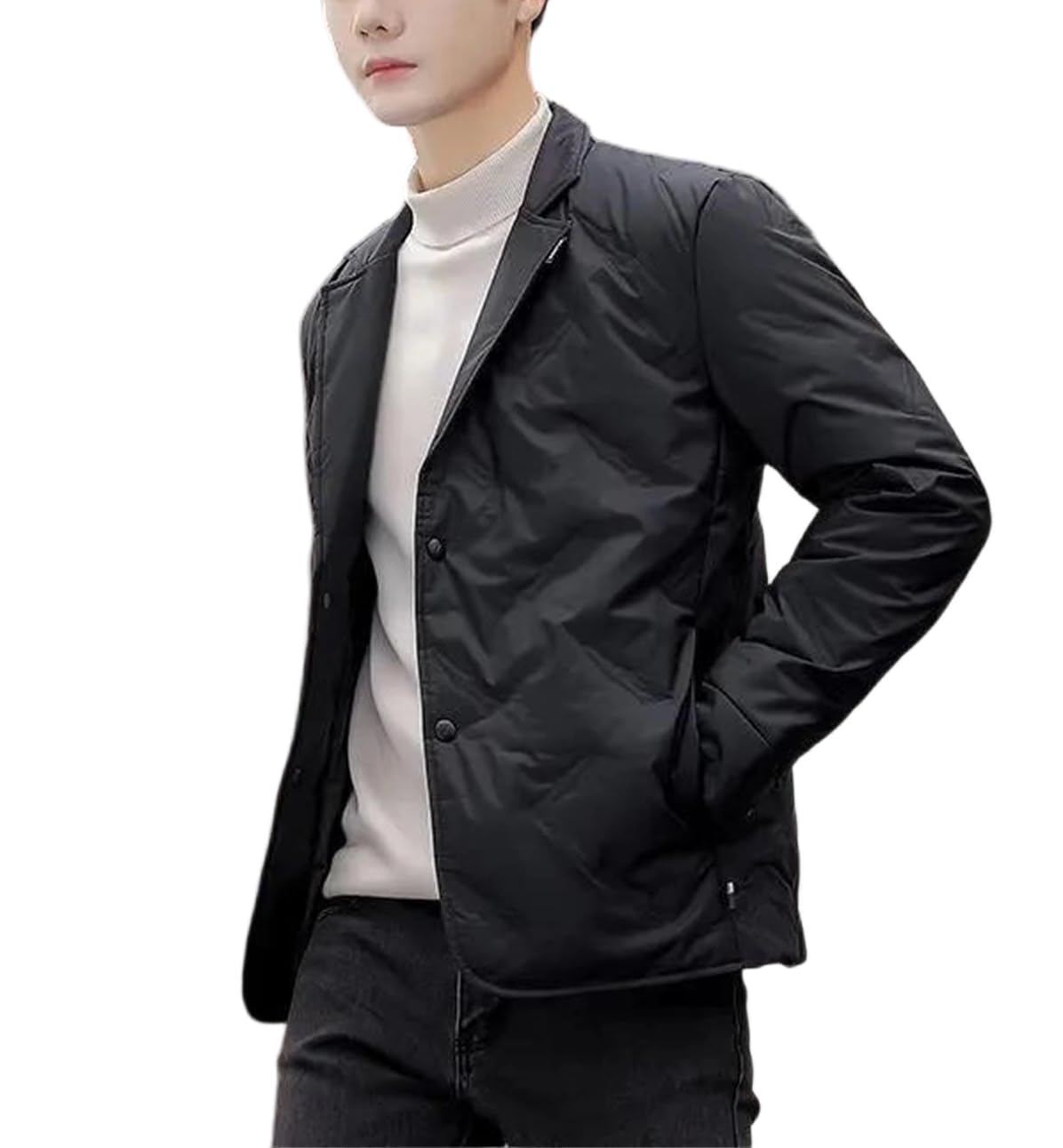 Doudoune courte tendance col tailleur pour rester au chaud avec élégance tout l'hiver