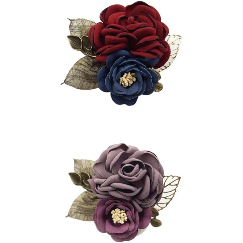 ジュエリー 22年5月新作下旬 2ピース韓国風ローズフラワーブローチピン花婿付け添人コサージュ Ch7dupbjgt Www Raiderrobotix Org