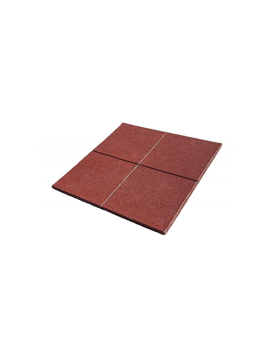 JARDIN202 - Loseta de Caucho Roja | Especial para Gimnasios | Suelos Infantiles | Fitness | Antivibracion- 40 mm 1x1m