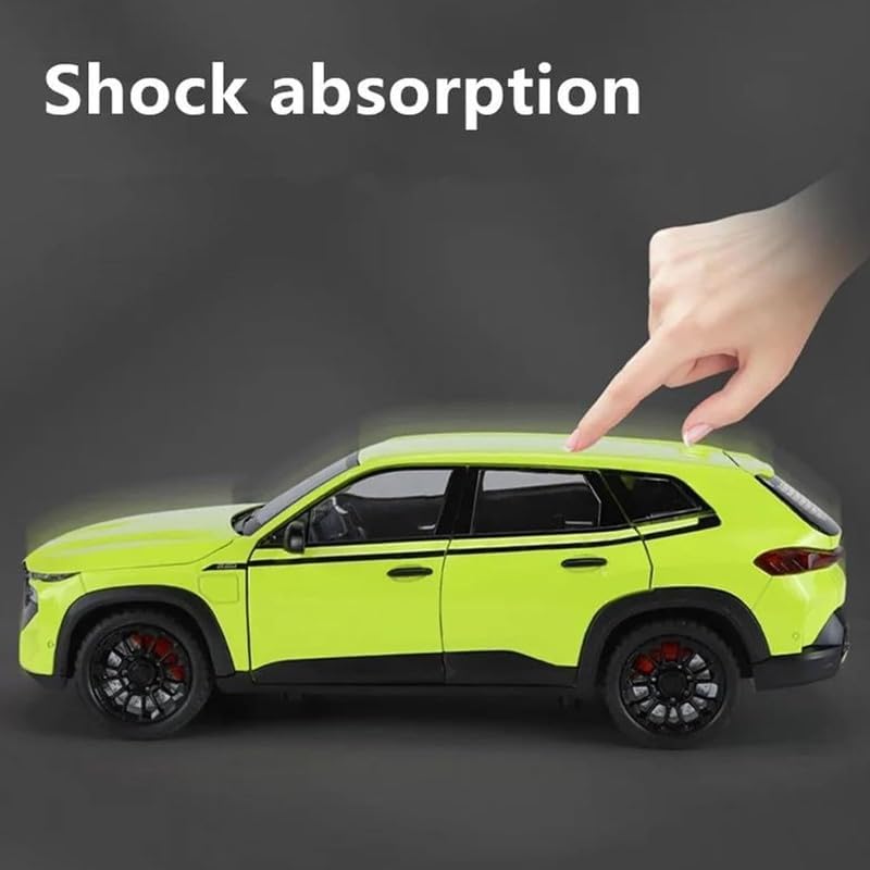Image of 1:24 BMW XM Model Car Alloy Diecast Pull Back Toy with Lights & Music Openable Doors Metal Sports Car for Kids & Collectors Realistic Design Gift for Boys & Girls (Green)