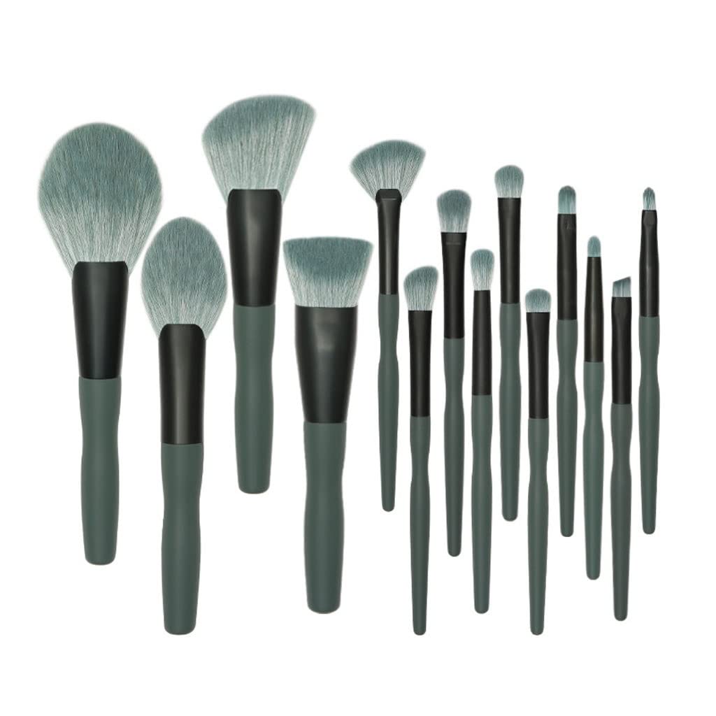 14-teiliges Make-up-Pinsel-Set, komplettes Set, großer fächerförmiger Pinsel für losen Puder, Beauty-Tools, Lidschattenpinsel (D 1)