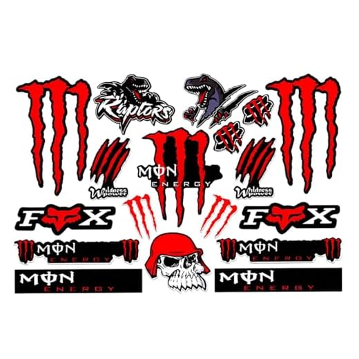 XUZOPIM Monster Energy Sticker Motorcycle Cool Motorcycle Helmet Sticker Stickers For Motorcycles, Skateboards, Cars And Off-Road Bikes