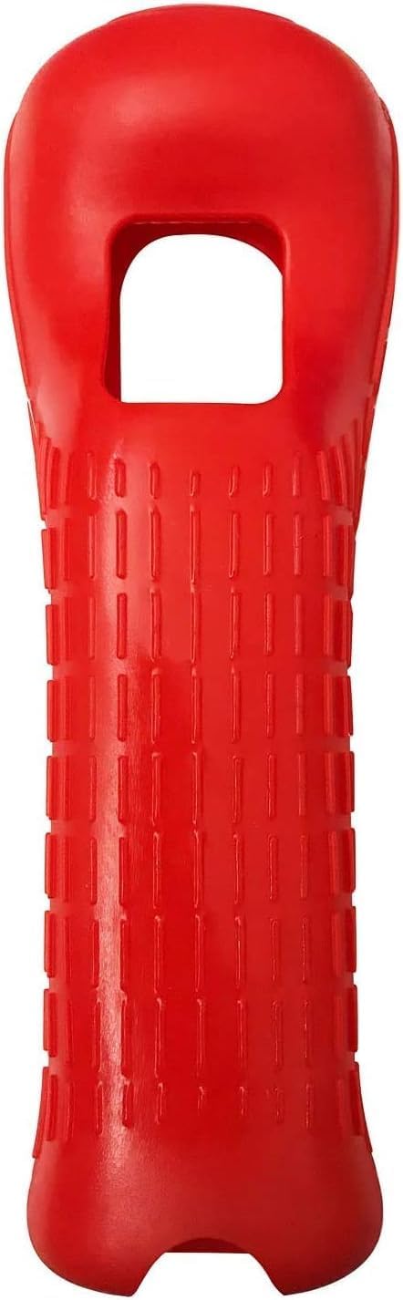 Soft Silicone Cover Case Skin Pouch Protective Sleeve with Hand Wrist Strap for Nintendo Wii Remote Controller (Red)