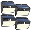 SIGRILL Solarlampen für Außen mit Bewegungsmelder 4 Stück Solarleuchten für Außen 150LED Solar Aussenleuchte 3 Modi Solar Wandleuchte Aussen IP65 Solarlicht Solarlampe für Garten, Stufen, Garage
