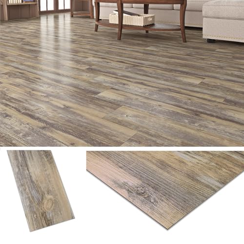 Livelynine Suelo Vinilico Autoadhesivo Madera Marron Claro 90x15CM Laminas Vinilo Adhesivo Suelo Baño Cocina 36-Piezas Baldosas Adhesivas Suelo Madera Rustica Suelos de Vinilo Adhesivos para Suelos