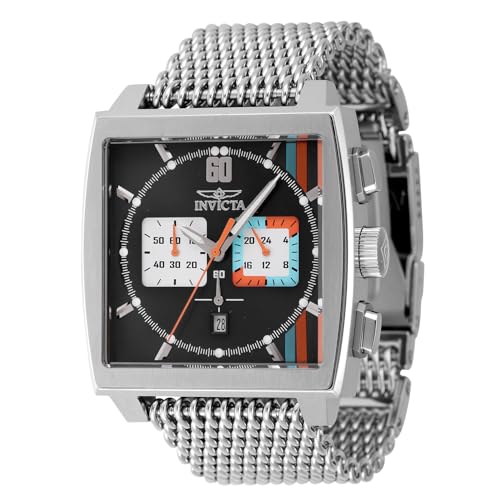 Invicta S1 Rally �����Y 45mm �X�e�����X�X�`�[�� �u���b�N�_�C���� VD53�N�H�[�c