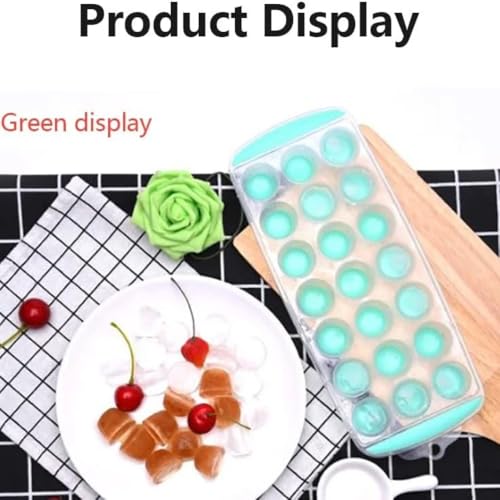 Combo de 3 Formas de Silicone para Gelo, 21 Cavidades, Cores Sortidas