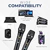 Wireless Microphones Dual Channel Metal Professional UHF Cordless Dynamic Mic Handheld Wireless Microphone System with Receiver for Home Karaoke Party Church DJ Wedding Singing Vlogging Laptop, 200ft #4