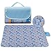 Produktbild Pahajim Picknickdecke Wasserdicht Campingdecke Outdoor Stranddecke Picknickdecke mit Tragbarem Griff Reisen, PVC-Material Tragbar (blau-violett-195)