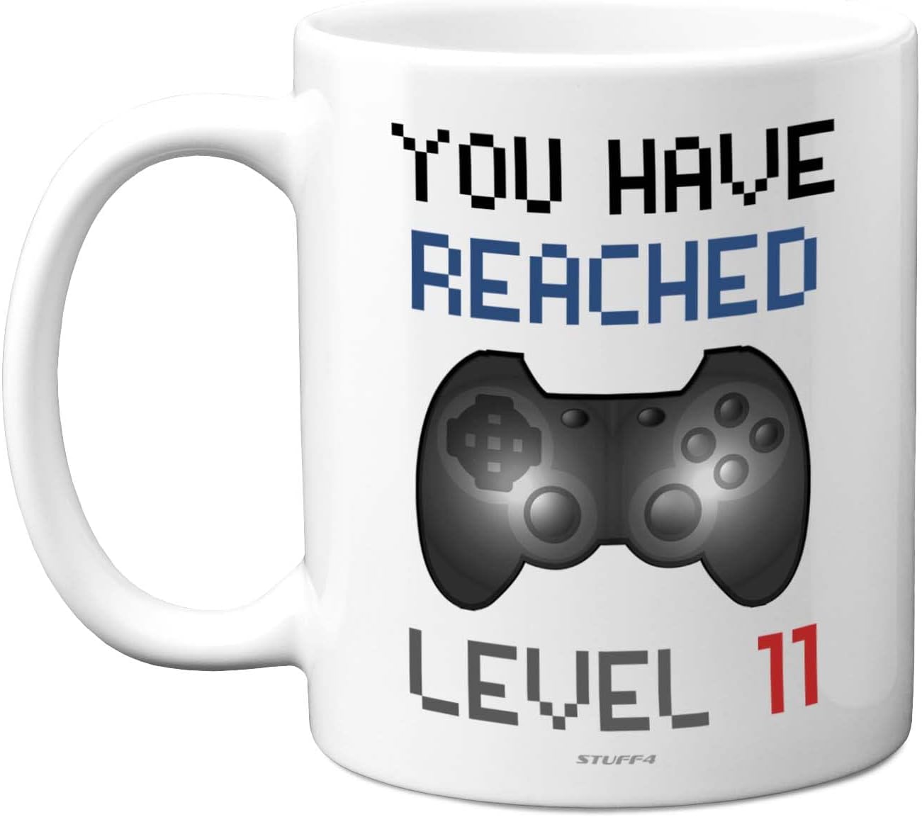 Stuff4 11th Birthday Gamer Gift, Level 11 Gamer Mug, 11th Birthday Gifts, Dishwasher Safe Coffee Mugs Cup