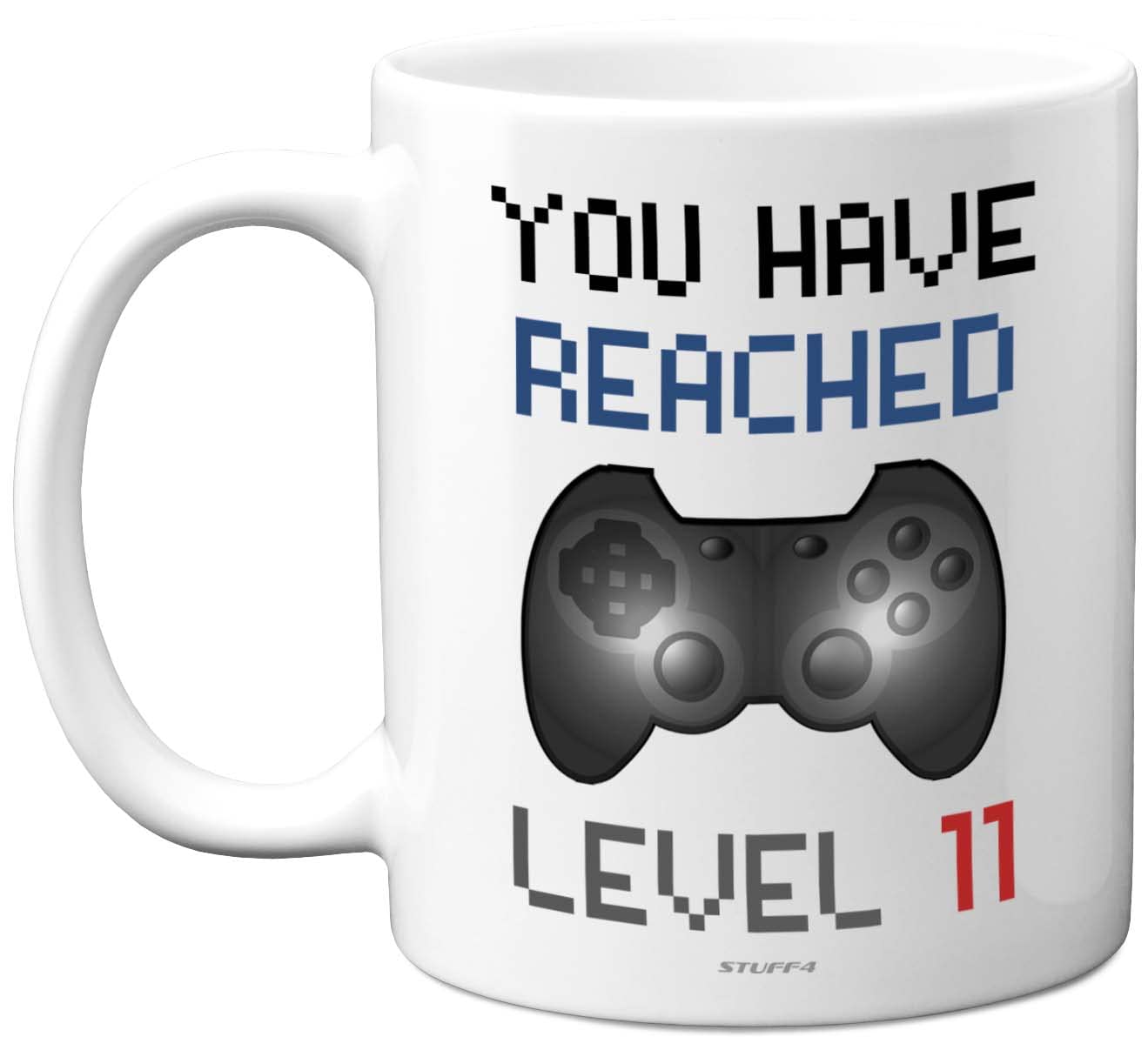Stuff4 Boys 11 Th Birthday Gamer Gift - Level Gamer Mug, Th Birthday Gifts, Dishwasher Safe Coffee Mugs Cup, For Or Girls, Retro Video Game, Novelty Gaming For Him Or Her