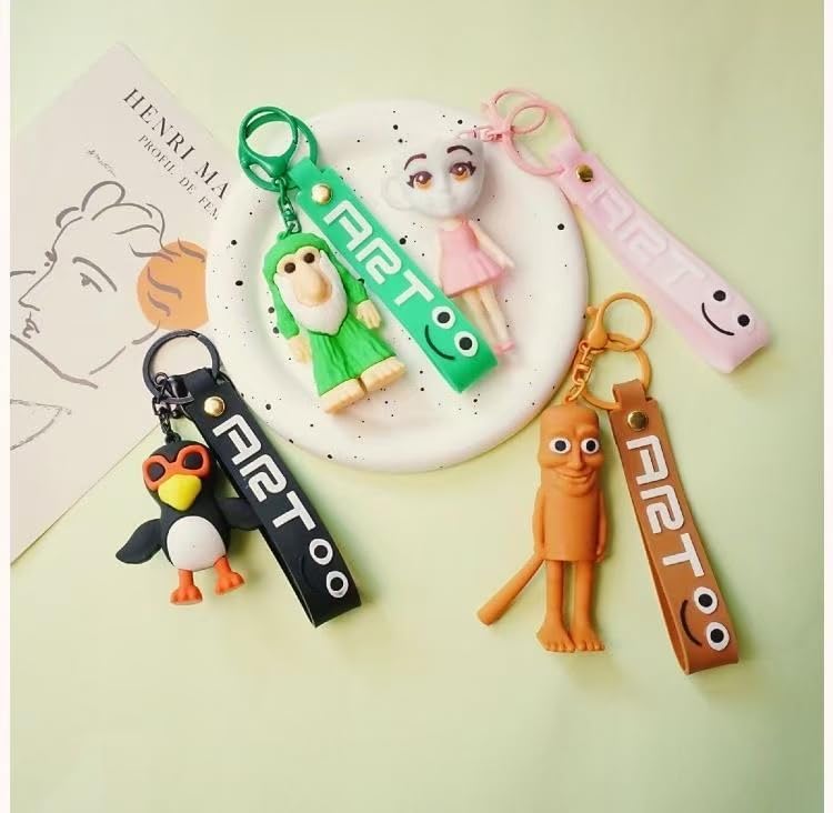 Amazon.co.jp: 8個 トゥントゥントゥンサフール キーホルダー ホワイト