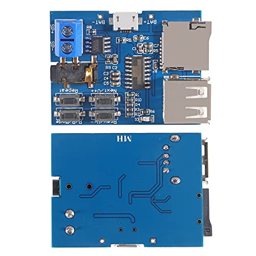 AITRIP 5PCS TF Card U Disk Play MP3 Decoder Player Module with Audio Amplifier Audio Decoding Player Module Micro USB 5V Power Supply