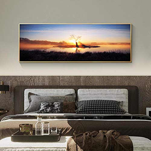 Affiches et impressions toile paysage coucher de soleil deco pour mur de chambre coucher