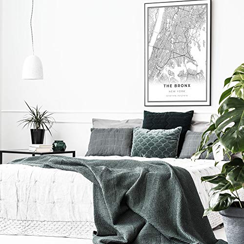 Skanndi The Bronx Map Print, New York City Nyc Ny Usa Map Art Poster, Modern Wall Art, Street Map Artwork 9X11 #TOP4