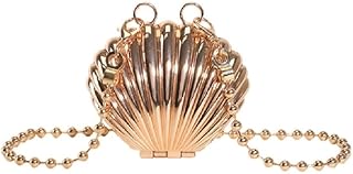 Fashion Evening Bag Small Clutch Purse Mini Chain Crossbody Bag Women Evening Handbag with Detachable Chain for Girl Silver Purse Chain Strap Crossbody Bag for Women Crossbody Waist Purse Metal Purse