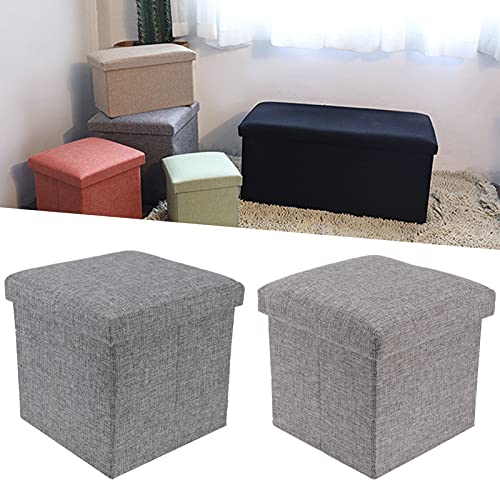 Taburete de almacenamiento plegable multifuncional con bolsa interior para ropa 8