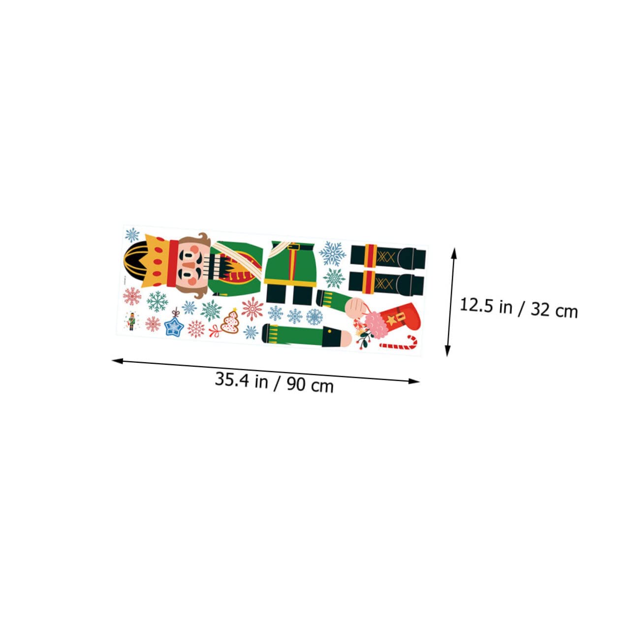 TOPBATHY 4 Hojas Pegatinas navideñas para Ventanas Feliz Navidad calcomanías de Pared Decoraciones de Ventana de Copos de Nieve Christmas Decorations Adornos navideños Decoración navideña