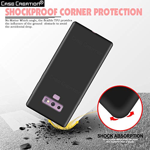 Image of Case Creation Luxurious OG Series for Samsung Galaxy A6+ Case Cover,Anti-Dirty Slim Case Frosted Matte Cute Candy TPU Raised Bezel (Splash of Color) Back Cover for Samsung A6 Plus -Black
