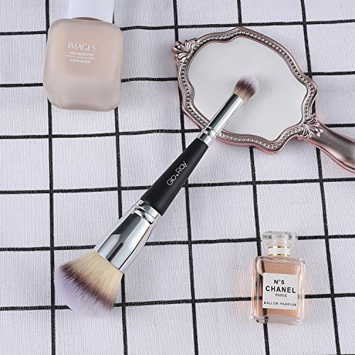 Makeup Brushes Dual-Ended Foundation Brush Concealer Brush Premium Luxe Hair Rounded Tapered Flawless Brush Perfect For Liquid, Cream, Powder,Blending, Buffing,Stippling Concealer Face Brush #TOP6