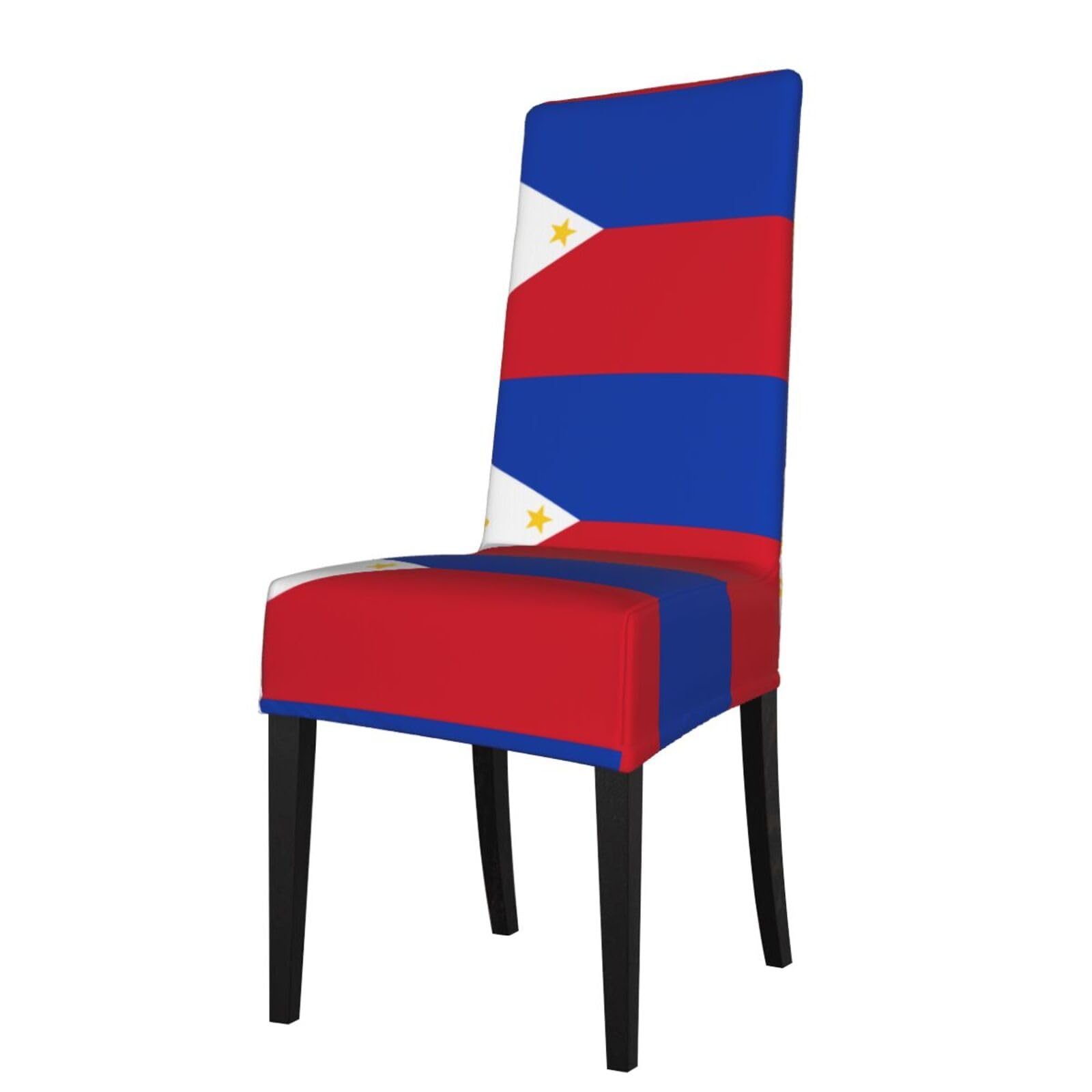 YYHWHJDE Philippine flag Prints Protection Cover for Dining Chair – Stretchable Slipcovers for a Refreshing Dining Room Makeover