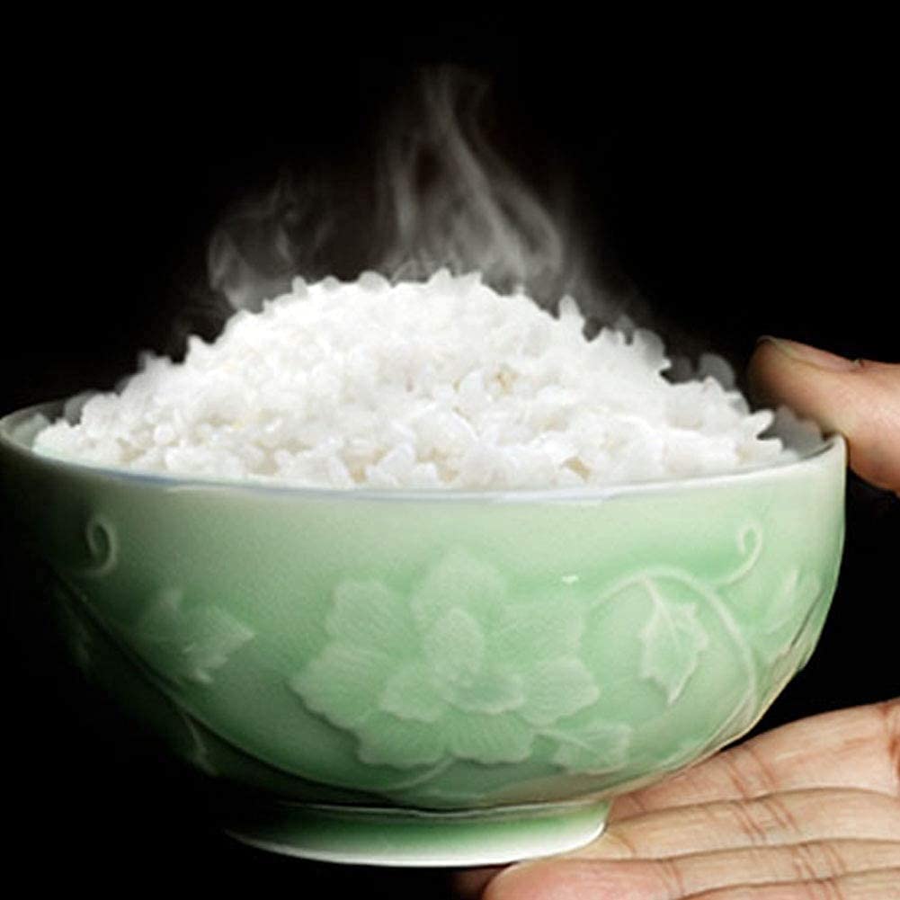 Cuenco de cerámica, cuenco de cerámica, cuencos de frutas Cuencos Cuenco Cuenco de arroz Pro-Green Celadon Vajilla Cuenco Cuenco de arroz de cerámica for el hogar chino Cuenco for microondas Cuenco pe