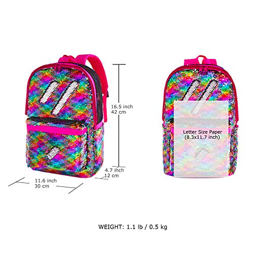 Le Vasty Flip Sequin Backpack for Girls Kids Boys Kindergarten Elementary Middle School Bookbag Cute Spark Book Bags4