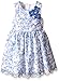 Pippa & Julie Girls' Blue Embossed Lace Dress