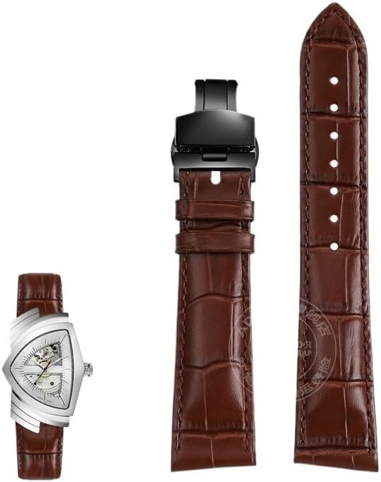hooson Genuine Leather Watch Straps For Hamilton Khaki Field H24515551 H24515591 H24401731 21mm Watch Chain