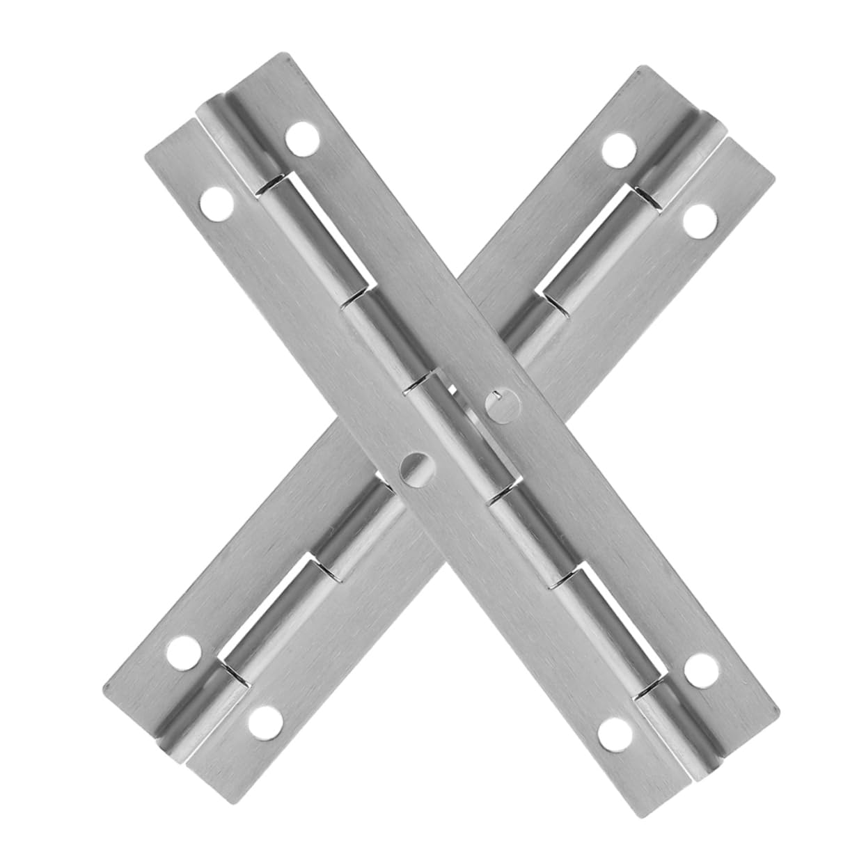 Tofficu Cerniera Continua Lunga in Acciaio Inossidabile, 6 Pezzi, Supporto Stabile per Armadi e Porte, Installazione Facile, Argento