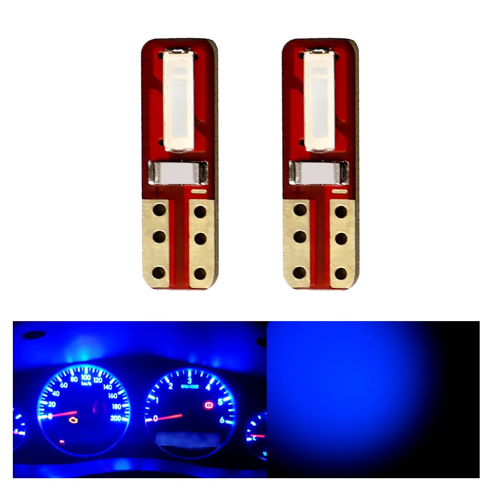 OtpOutopa T5 37 74 LED Bulb Dashboard Instrument Panel Gauge Cluster Light Bulbs 85 86 2721 PC74 PC37 Bulbs for License Plate Courtesy Step Map Dome