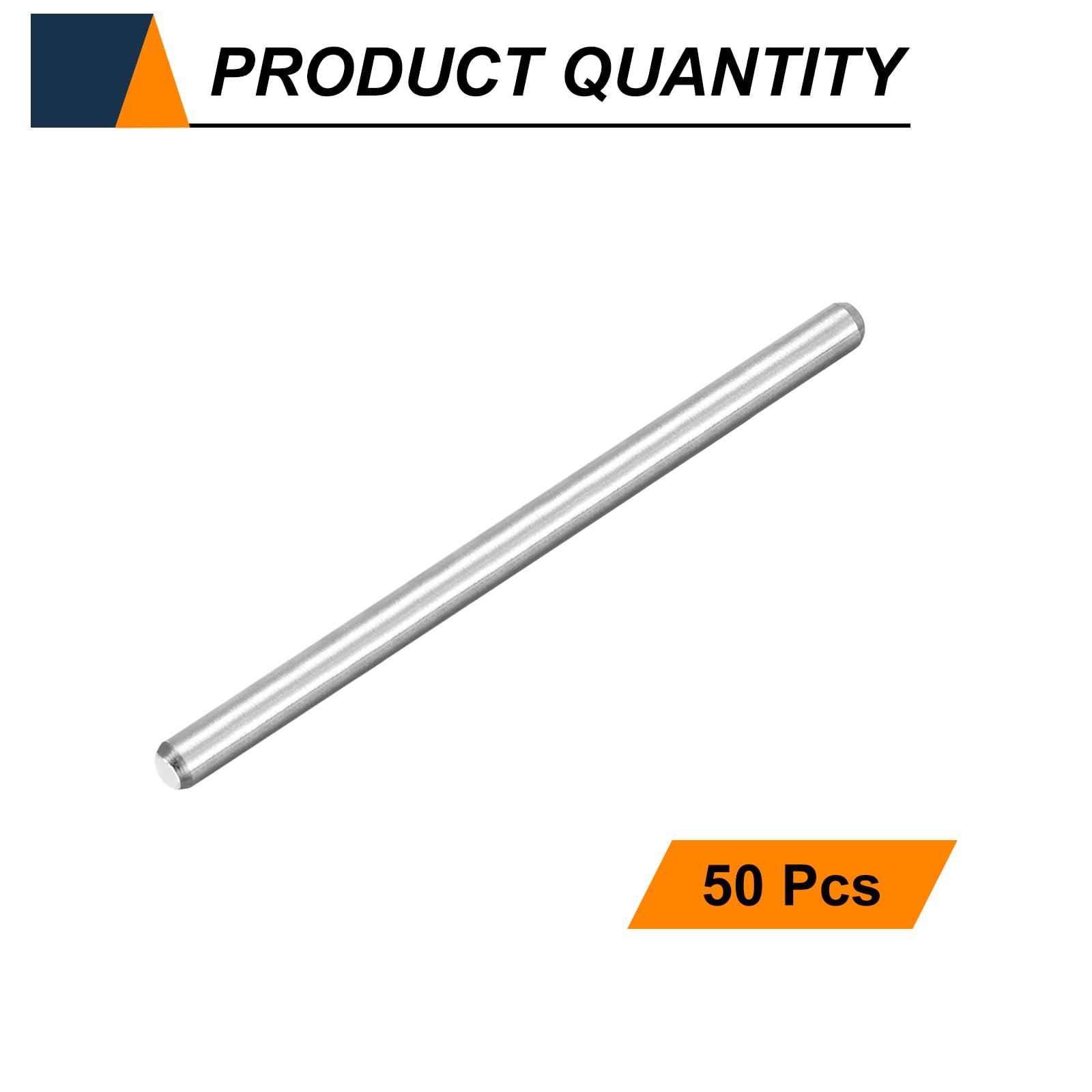 QUARKZMAN 50 Pezzi Spinotti M1.5 (1.5mm) X 25mm 304 Acciaio Inossidabile Supporto Mensola Cilindrico Perno Asta Elementi Di Fissaggio Per Dispositivi Metallici, Argento