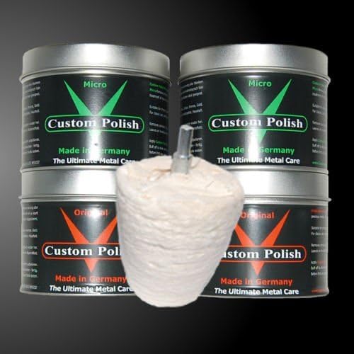 CUSTOM POLISH Polishing Kit 1600 g Chrompolitur Aluminiumpolitur Chrome Stainless Steel POLISH Pen Shape Aluminium Cone