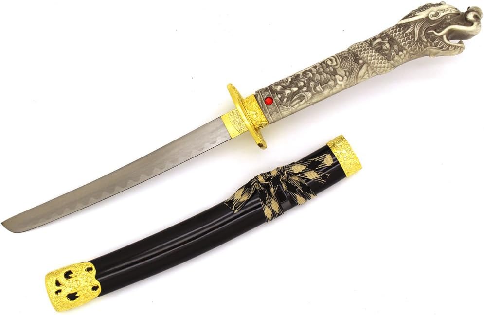 Snake Eye Tactical Highlander Dragon Design Handle Samurai Katana Triple Sword Set w/Sword Stand