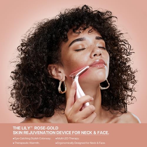 VRAIKO Lily Neck Face Massager, Skin Rejuvenation Beauty Massager, 3-in-1 at-Home Facial Spa Tool, Lifting, Toning and Tightening for a Radiant Appearance (Rose Gold) - Thumbnail 2